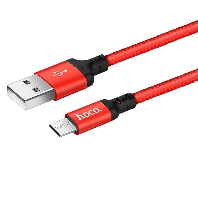 HOCO X14 Micro USB Cable | 2M Fast Charging Data Cable Black - MIZO.at
