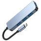 Tech-Protect V1 4in1 USB-C Hub 4x USB-A (1x 3.0) Grau Robust - MIZO.at