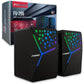 Forev PC Lautsprecher Stereo RGB Beleuchtet Schwarz FV206 - MIZO.at