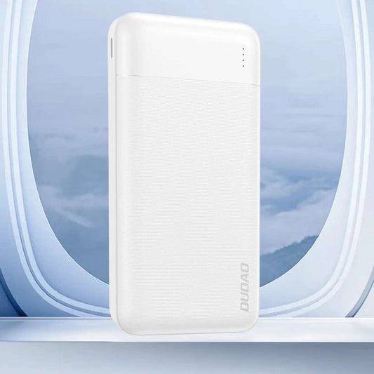 Dudao K18-1W Powerbank 10.000mAh, Triple Port (USB-A/C), Weiß - MIZO.at