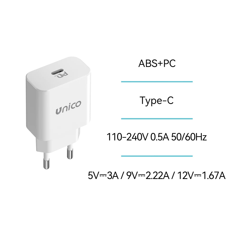HC2348 USB-C PD 20W Schnellladegerät Schwarz - MIZO.at