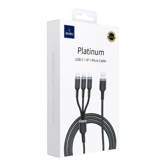 Platinum Series 4-in-1 Charging Cable – 3,1 A Fast Charge, 1,2 m - MIZO.at