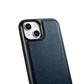 iPhone 14 Echtleder iCarer Case Blau – Öl-Wachs Premium Schutzcover - MIZO.at