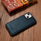 iPhone 14 Echtleder iCarer Case Blau – Öl-Wachs Premium Schutzcover - MIZO.at
