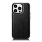iPhone 14 iCarer Case Echtleder Blau – Öl-Wachs Schutzcover Premium - MIZO.at