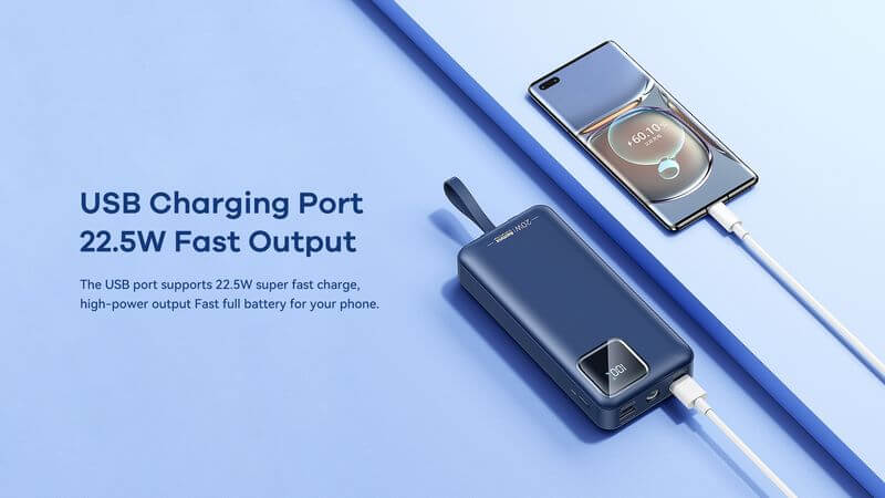 Remax Suji Powerbank 30000mAh | PD 20W QC 22.5W Blue - MIZO.at