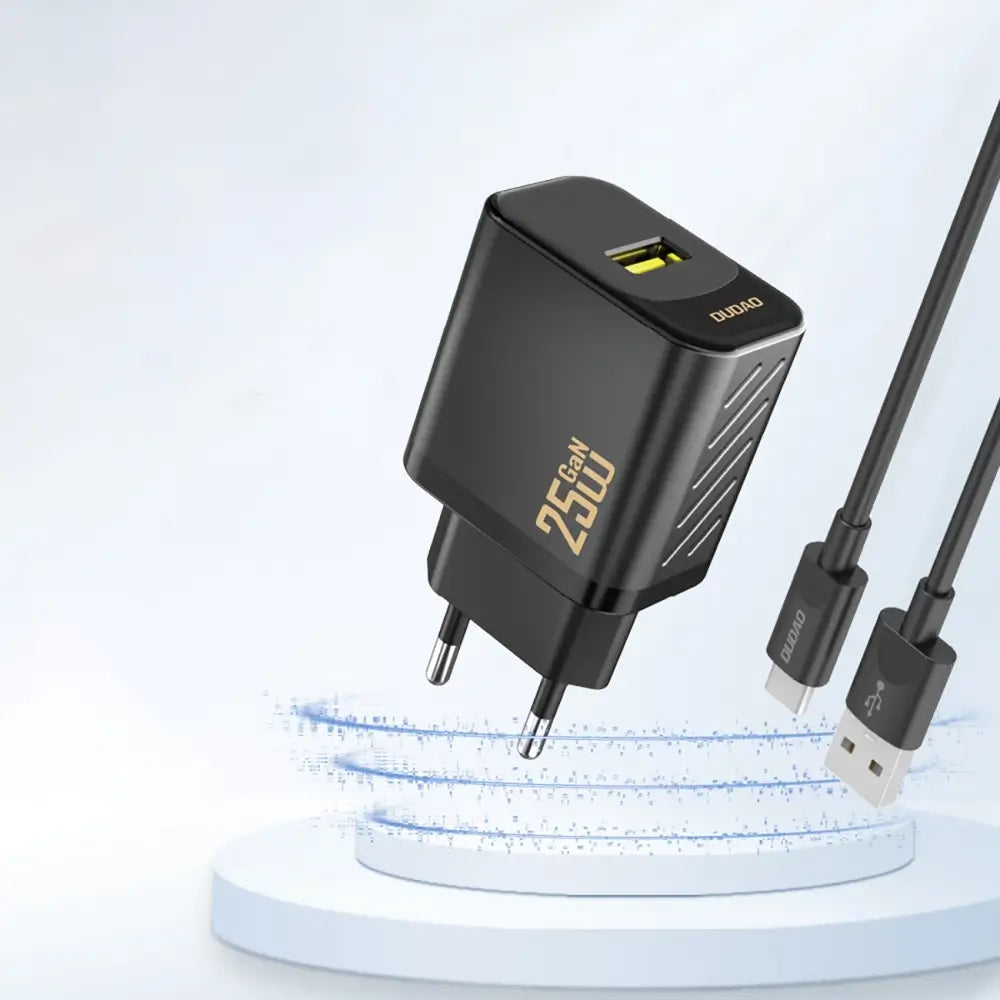 Dudao A27S 25W GaN USB-A Schnellladegerät Schwarz - MIZO.at