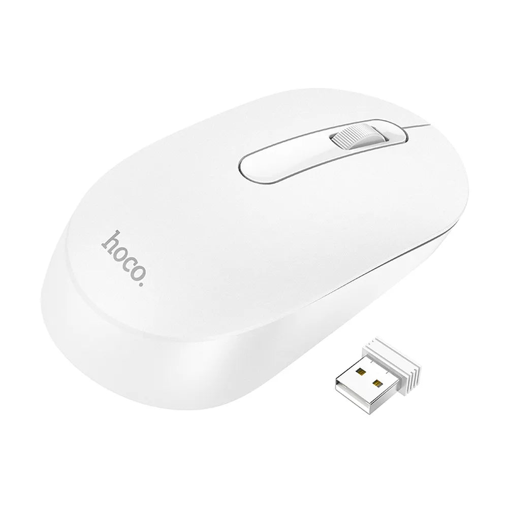 HOCO GM14 Platinum Mouse | 2.4G Wireless White Mouse - MIZO.at