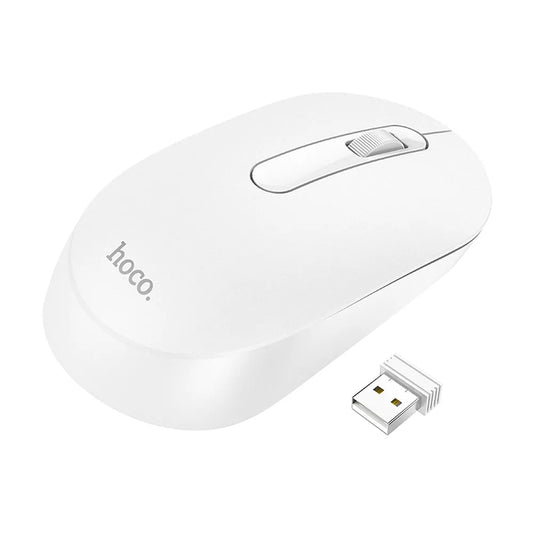 HOCO GM14 Platinum Mouse | 2.4G Wireless White Mouse - MIZO.at
