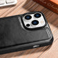 iPhone 14 iCarer Case Echtleder Blau – Öl-Wachs Schutzcover Premium - MIZO.at
