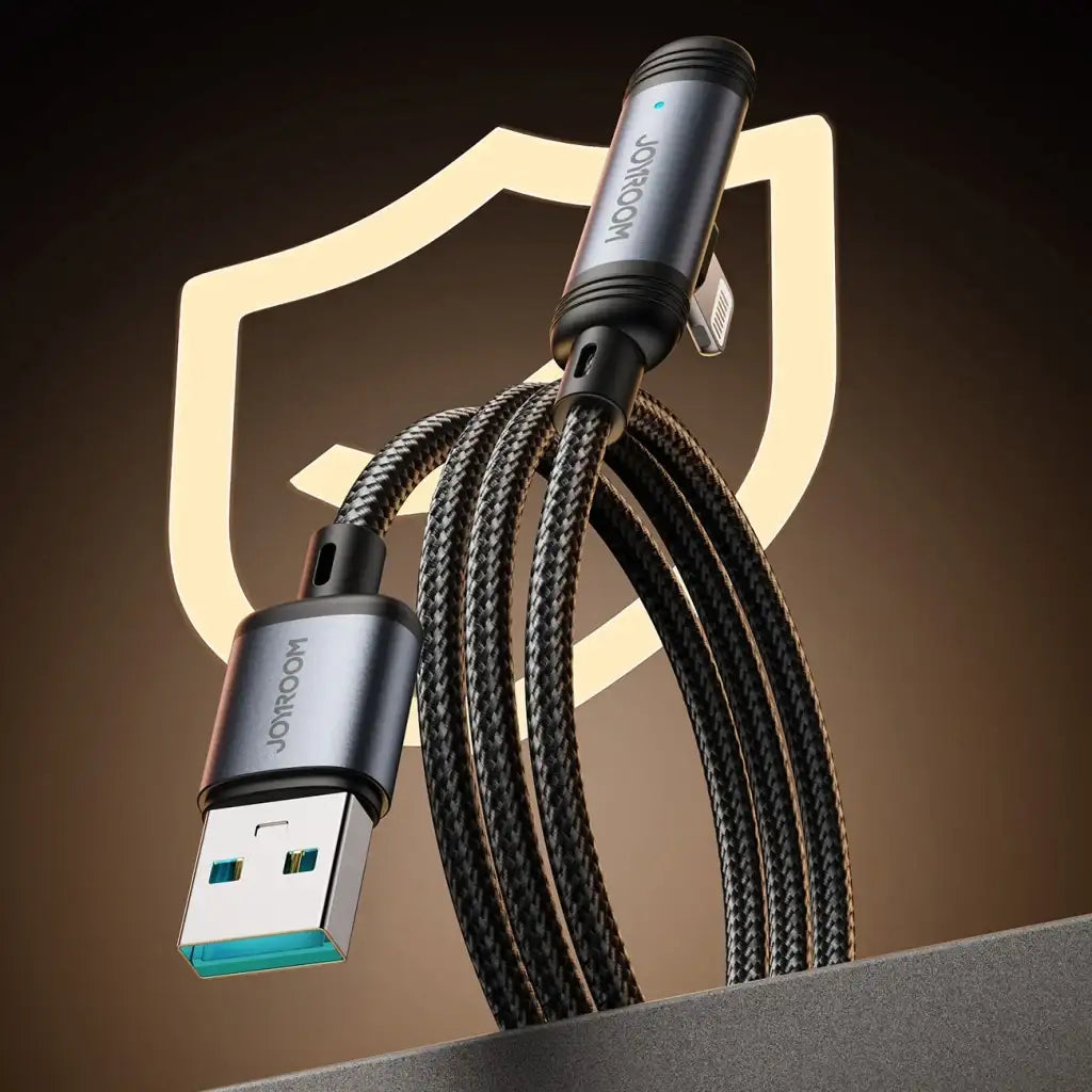 USB A auf Lightning Kabel 3A 90° Winkel Ladekabel 1.2m Joyroom S-A56 - MIZO.at