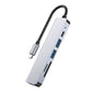 Tech-Protect V4 6in1 USB-C Hub HDMI 4K Kartenleser 3x USB 3.0 Grau - MIZO.at