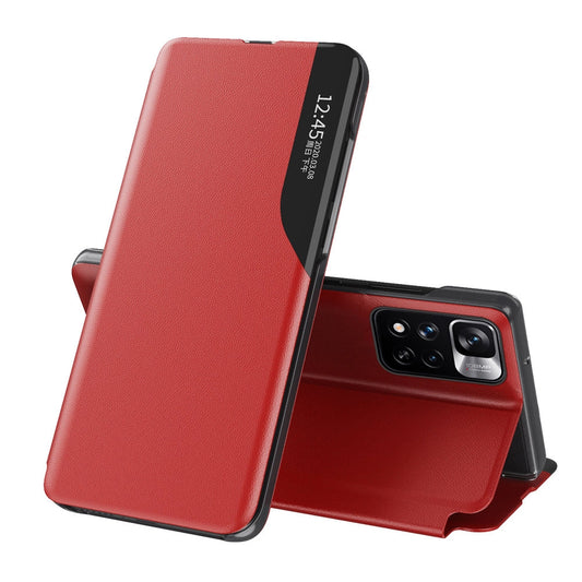 Xiaomi Redmi Note 11 Pro Eco Leather Case | Red Flip Cover Stand - MIZO.at