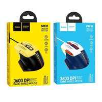 HOCO Gaming Wired USB-A Mouse 3600DPI – Black/Yellow