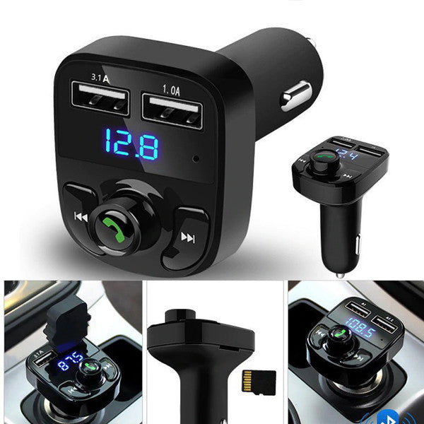 Ecobox FM Transmitter Bluetooth USB Ladegerät Auto Set X8 - MIZO.at