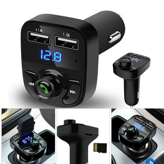 Ecobox FM Transmitter Bluetooth USB Ladegerät Auto Set X8 - MIZO.at