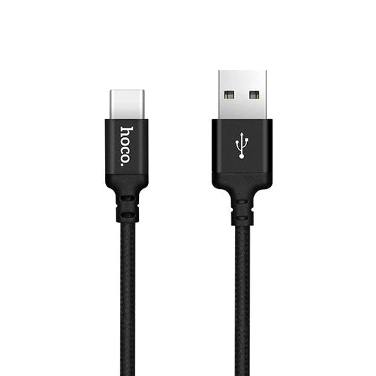 Hoco X14 USB-C Kabel 2 m – Schnellladen & Daten Schwarz - MIZO.at