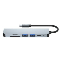 Tech-Protect V4 6in1 USB-C Hub | HDMI & Card Reader – Gray - MIZO.at