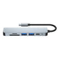 Tech-Protect V4 6in1 USB-C Hub HDMI 4K Kartenleser 3x USB 3.0 Grau - MIZO.at
