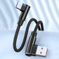 USB-C Winkel-Ladekabel QC 1 m – Nylon Geflochten Mehrfarbig - MIZO.at