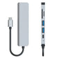 Tech-Protect V4 6in1 USB-C Hub HDMI 4K Kartenleser 3x USB 3.0 Grau - MIZO.at