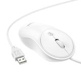 Hoco GM13 Esteem Maus Weiß – Kabelgebundene USB Maus mit 4D Tasten - MIZO.at