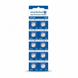 10x everActive AG13 LR44 G13 LR1154 Alkaline Knopfzellen - MIZO.at