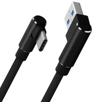 USB-C Winkel-Ladekabel QC 1 m – Nylon Geflochten Mehrfarbig - MIZO.at