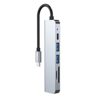 Tech-Protect V4 6in1 USB-C Hub | HDMI & Card Reader – Gray - MIZO.at