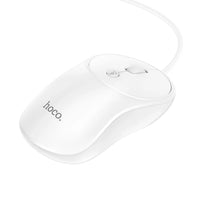 HOCO GM13 Esteem Mouse | White Wired USB Mouse with 4D Buttons - MIZO.at