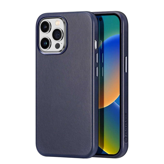 iPhone 14 Pro Max MagSafe Case – Dux Ducis Blau Leder Schutzcover - MIZO.at