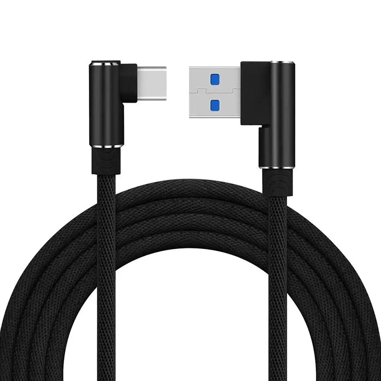 USB-C Winkel-Ladekabel QC 1 m – Nylon Geflochten Mehrfarbig - MIZO.at