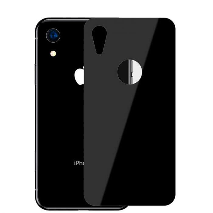 iPhone XR Rear Protector | Full Coverage Curved T Glass (Black) - MIZO.at