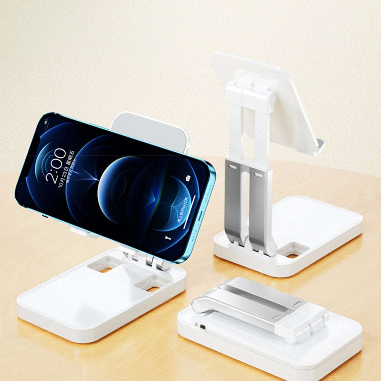 Adjustable Tablet & Phone Stand | Foldable White Device Holder - MIZO.at