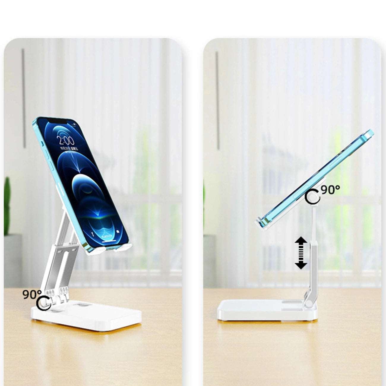 Adjustable Tablet & Phone Stand | Foldable White Device Holder - MIZO.at