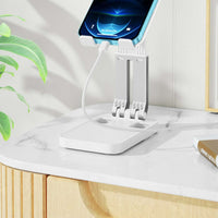 Adjustable Tablet & Phone Stand | Foldable White Device Holder - MIZO.at