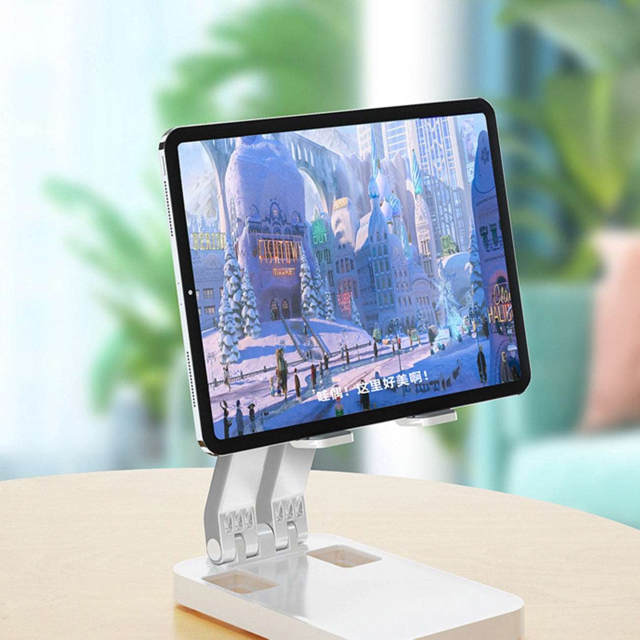 Adjustable Tablet & Phone Stand | Foldable White Device Holder - MIZO.at
