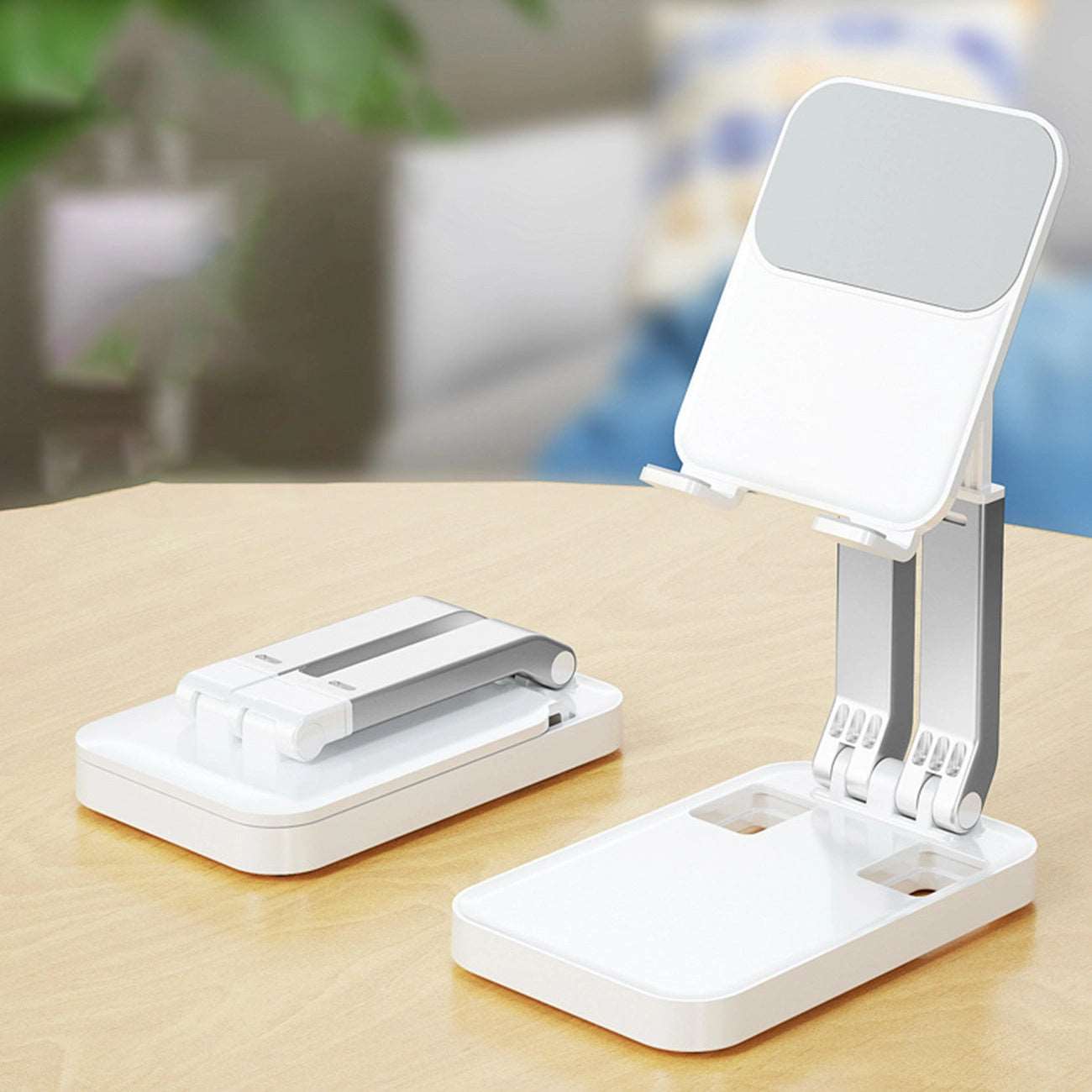 Adjustable Tablet & Phone Stand | Foldable White Device Holder - MIZO.at