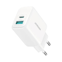 Joyroom JR-TCF21 20W Dual Ladegerät USB-C + USB-A PD QC Weiß - MIZO.at