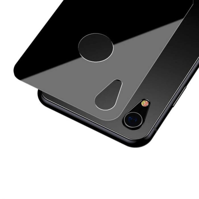 iPhone XR Rear Protector | Full Coverage Curved T Glass (Black) - MIZO.at