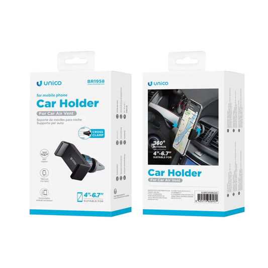 UNICO BR1958 Auto-Handyhalterung für Lüftung – 360° Rotation - MIZO.at