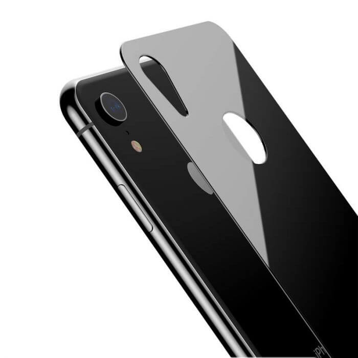 iPhone XR Rear Protector | Full Coverage Curved T Glass (Black) - MIZO.at