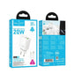 Hoco N61 20W Ladegerät USB-A + USB-C + USB-C/Lightning Kabel Weiß - MIZO.at