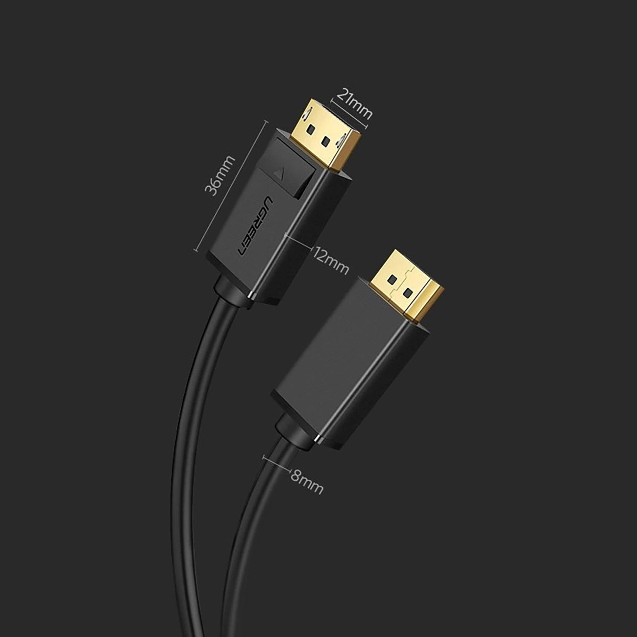 Ugreen DP102 DisplayPort 1.2 Cable | 4K UHD & Stable Signal - MIZO.at