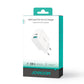 Joyroom JR-TCF21 20W Dual Ladegerät USB-C + USB-A PD QC Weiß - MIZO.at
