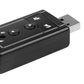 Externe USB-Soundkarte 7.1 mit Kopfhörer- & Mikrofonanschluss – Schwarz - MIZO.at