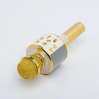 Multimedia Karaoke Microphone CR58 Gold | Wireless & High-Quality Sound - MIZO.at
