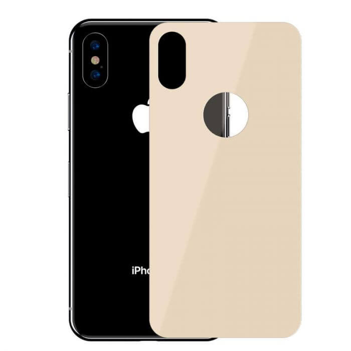 iPhone XS Max 0.3mm Curved T Glass Rear Protector | Gold - MIZO.at