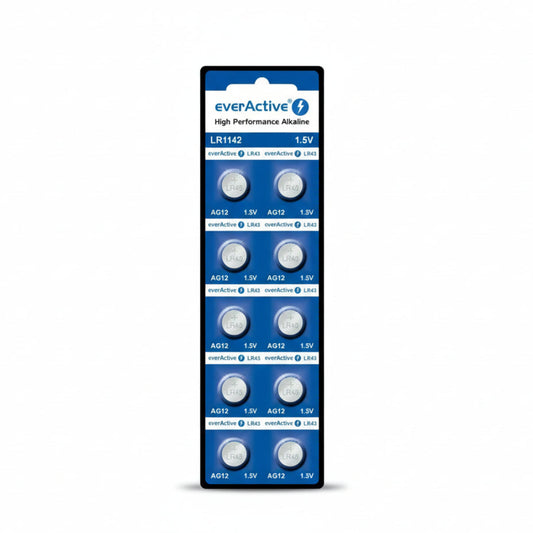 everActive AG12 LR1142 Alkaline Batterie 10er Pack Mercury Free - MIZO.at