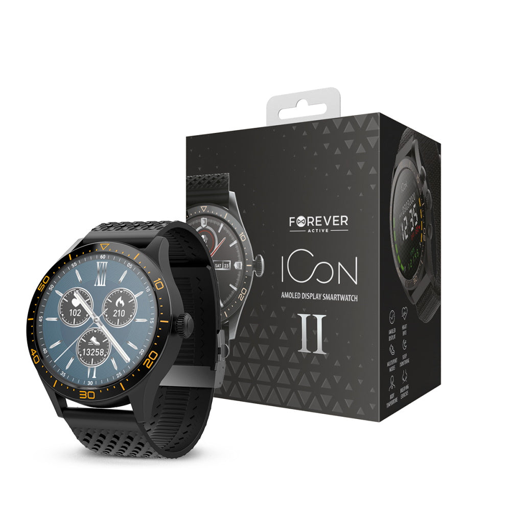 Forever AW-110 Smartwatch | AMOLED Icon V2 in Black - MIZO.at
